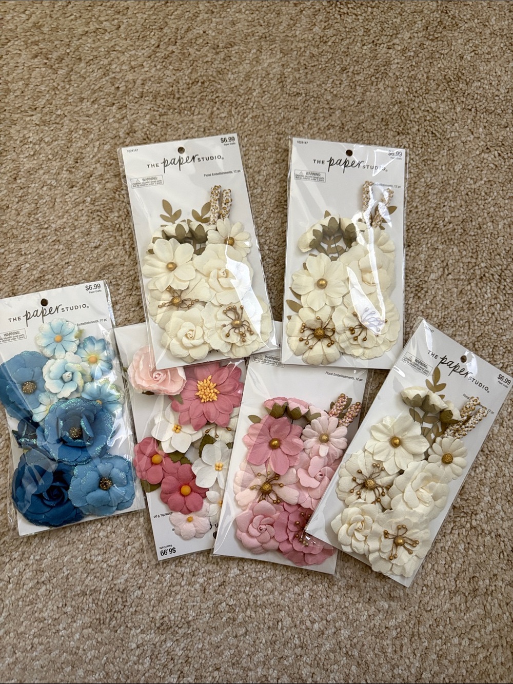 The Paper Studio Floral Embellishments